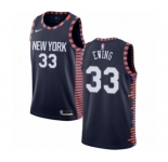 Women's Nike New York Knicks #33 Patrick Ewing Swingman Navy Blue NBA Jersey - 2018-19 City Edition