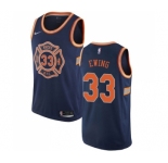 Women's Nike New York Knicks #33 Patrick Ewing Swingman Navy Blue NBA Jersey - City Edition