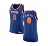 Women's Nike New York Knicks #6 Kristaps Porzingis Swingman Royal Blue NBA Jersey - Icon Edition
