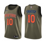 Youth Nike New York Knicks #10 Walt Frazier Swingman Green Salute to Service NBA Jersey