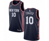 Youth Nike New York Knicks #10 Walt Frazier Swingman Navy Blue NBA Jersey - 2018-19 City Edition