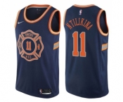 Youth Nike New York Knicks #11 Frank Ntilikina Swingman Navy Blue NBA Jersey - City Edition