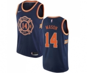 Youth Nike New York Knicks #14 Anthony Mason Swingman Navy Blue NBA Jersey - City Edition