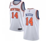 Youth Nike New York Knicks #14 Anthony Mason Swingman White NBA Jersey - Association Edition