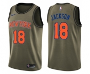 Youth Nike New York Knicks #18 Phil Jackson Swingman Green Salute to Service NBA Jerse