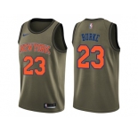 Youth Nike New York Knicks #23 Trey Burke Green NBA Swingman Salute to Service Jersey