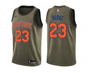 Youth Nike New York Knicks #23 Trey Burke Green NBA Swingman Salute to Service Jersey