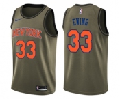 Youth Nike New York Knicks #33 Patrick Ewing Swingman Green Salute to Service NBA Jersey