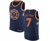 Youth Nike New York Knicks #7 Carmelo Anthony Swingman Navy Blue NBA Jersey - City Edition