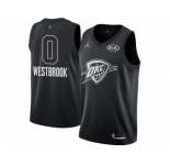 Men Nike Oklahoma City Thunder #0 Russell Westbrook Black NBA Jordan Swingman 2018 All-Star Game Jersey