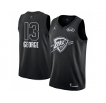 Men Nike Oklahoma City Thunder #13 Paul George Black NBA Jordan Swingman 2018 All-Star Game Jersey