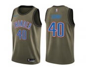 Men Nike Oklahoma City Thunder #40 Shawn Kemp Green Salute to Service NBA Swingman Jersey
