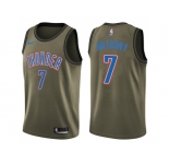 Men Nike Oklahoma City Thunder #7 Carmelo Anthony Green Salute to Service NBA Swingman Jersey