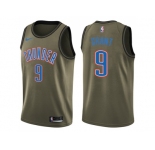 Men Nike Oklahoma City Thunder #9 Jerami Grant Green Salute to Service NBA Swingman Jersey