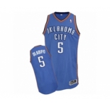 Men's Adidas Oklahoma City Thunder #5 Victor Oladipo Authentic Royal Blue Road NBA Jersey
