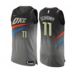 Men's Nike Oklahoma City Thunder #11 Detlef Schrempf Authentic Gray NBA Jersey - City Edition