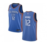 Men's Nike Oklahoma City Thunder #12 Steven Adams Swingman Royal Blue Road NBA Jersey - Icon Edition