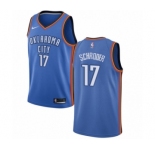 Men's Nike Oklahoma City Thunder #17 Dennis Schroder Swingman Royal Blue NBA Jersey - Icon Edition