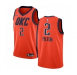 Men's Nike Oklahoma City Thunder #2 Raymond Felton Orange Swingman Jersey - Earned Edition