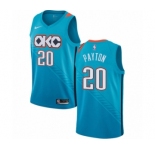 Men's Nike Oklahoma City Thunder #20 Gary Payton Swingman Turquoise NBA Jersey - City Edition