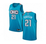 Men's Nike Oklahoma City Thunder #21 Andre Roberson Authentic Turquoise NBA Jersey - City Edition