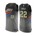 Men's Nike Oklahoma City Thunder #22 Hamidou Diallo Swingman Gray NBA Jersey - City Edition