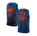 Men's Nike Oklahoma City Thunder #22 Hamidou Diallo Swingman Navy Blue NBA Jersey Statement Edition