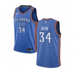Men's Nike Oklahoma City Thunder #34 Ray Allen Swingman Royal Blue Road NBA Jersey - Icon Edition