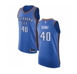 Men's Nike Oklahoma City Thunder #40 Shawn Kemp Authentic Royal Blue Road NBA Jersey - Icon Edition