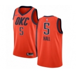 Men's Nike Oklahoma City Thunder #5 Devon Hall Orange Swingman Jersey - Earned Edition