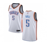 Men's Nike Oklahoma City Thunder #5 Devon Hall Swingman White NBA Jersey - Association Edition