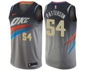 Men's Nike Oklahoma City Thunder #54 Patrick Patterson Swingman Gray NBA Jersey - City Edition