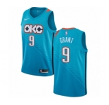 Men's Nike Oklahoma City Thunder #9 Jerami Grant Swingman Turquoise NBA Jersey - City Edition