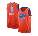 Men's Oklahoma City Thunder #11 Abdel Nader Swingman Orange Finished Basketball Jersey - Statement Edition