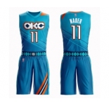 Men's Oklahoma City Thunder #11 Abdel Nader Swingman Turquoise Basketball Suit Jersey - City Edition