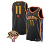 Men's Oklahoma City Thunder #11 Isaiah Joe Black 2024-25 City Edition Stitched Basketball Jersey