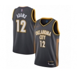 Men's Oklahoma City Thunder #12 Steven Adams Swingman Charcoal Basketball Jersey - 2019-20 City Edition