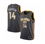 Men's Oklahoma City Thunder #14 D.J. Augustin Swingman Charcoal Basketball Jersey - 2019-20 City Edition