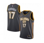 Men's Oklahoma City Thunder #17 Dennis Schroder Authentic Charcoal Basketball Jersey - 2019-20 City Edition