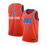 Men's Oklahoma City Thunder #2 Shai Gilgeous-Alexander Authentic Orange Finished Basketball Jersey - Statement Edition