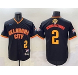 Men's Oklahoma City Thunder #2 Shai Gilgeous-Alexander Black 2025 Finals Vapor Stitched Baseball Jersey
