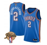 Men's Oklahoma City Thunder #2 Shai Gilgeous-Alexander Blue 2025 Finals Icon Edition Stitched Basketball Jersey