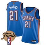 Men's Oklahoma City Thunder #21 Aaron Wiggins Blue 2025 Icon Edition Stitched Basketball Jersey