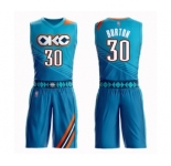 Men's Oklahoma City Thunder #30 Deonte Burton Swingman Turquoise Basketball Suit Jersey - City Edition