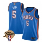 Men's Oklahoma City Thunder #5 Luguentz Dort Blue 2025 Icon Edition Stitched Basketball Jersey