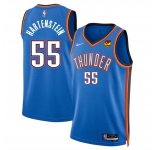 Men's Oklahoma City Thunder #55 Isaiah Hartenstein Blue Icon Edition Stitched Basketball Jersey