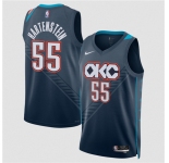 Men's Oklahoma City Thunder #55 Isaiah Hartenstein Navy 2025-26 City Edition Swingman Stitched Basketball Jersey