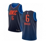 Men's Oklahoma City Thunder #6 Hamidou Diallo Authentic Navy Blue Basketball Jersey Statement Edition