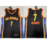 Men's Oklahoma City Thunder #7 Chet Holmgren Black 2024 City Edition Stitched Basketball Jersey
