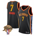 Men's Oklahoma City Thunder #7 Chet Holmgren Black 2025 Finals City Edition Stitched Basketball Jersey